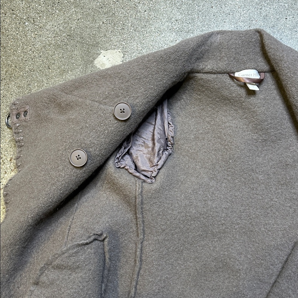 Garnet Hill Gray Women's Cape Jacket - Picture 6 of 11